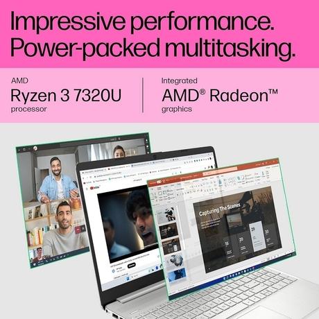 HP 15s 15-FC0552AU Standard Laptop (AMD Ryzen 3 7320U/8 GB/512 GB SSD/AMD Radeon Graphics/Windows 11 Home/MS Office Home 2024 + 1 year M365 Basic/Full HD), 39.62 cm - 15.6 inch, Natural Silver-2
