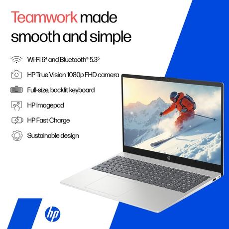 HP 15s 15-FD0664TU Standard Laptop (Intel Core 5-120U/16 GB /512 GB SSD/Intel Iris Xe Graphics/Windows 11 Home/MS Office Home 2024 + 1 year M365 Basic/Full HD), 39.62 cm (15.6 inch), Natural Silver-5