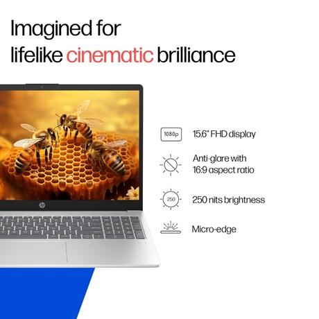 HP 15s 15-FD0651TU Standard Laptop (Intel Core 5 - 120U/8 GB/512 GB SSD/Intel Iris Xe Graphics/Windows 11 Home/MS Office Home 2024 + 1 year M365 Basic/Full HD), 39.62 cm (15.6 inch), Natural Silver-4