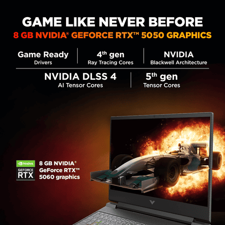 HP Victus 15 15-FA2309TX Gaming Laptop (Intel Core i7-13620H/24 GB/1 TB SSD/8 GB-NVIDIA GeForce RTX-5050/Windows 11 Home/MS Office Home 2024 + 1 year M365 Basic/Full HD), 39.62 cm - 15.6 inch, Mica Silver-2