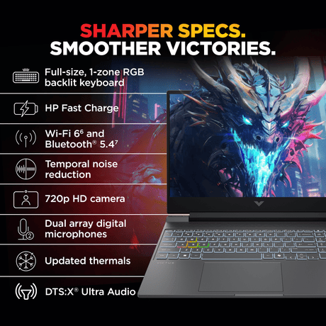 HP Victus 15 15-FA2309TX Gaming Laptop (Intel Core i7-13620H/24 GB/1 TB SSD/8 GB-NVIDIA GeForce RTX-5050/Windows 11 Home/MS Office Home 2024 + 1 year M365 Basic/Full HD), 39.62 cm - 15.6 inch, Mica Silver-5