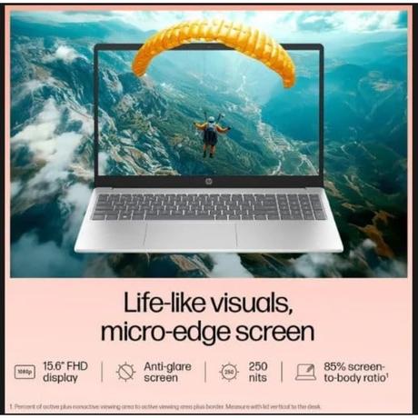 HP 15-FD1299TU Standard Laptop (Intel Core 3 100U/8 GB DDR4/512 GB PCIe NVMe M.2 SSD/Intel Graphics/Windows 11/Microsoft Office Home 2024 India + 1yr M365 Basic/FHD), 39.62 cm (15.6 inch) Diagonal, Natural Silver-1