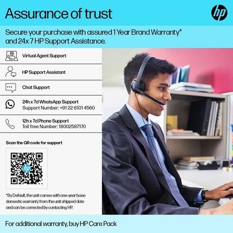 HP 15-FD1299TU Standard Laptop (Intel Core 3 100U/8 GB DDR4/512 GB PCIe NVMe M.2 SSD/Intel Graphics/Windows 11/Microsoft Office Home 2024 India + 1yr M365 Basic/FHD), 39.62 cm (15.6 inch) Diagonal, Natural Silver-5