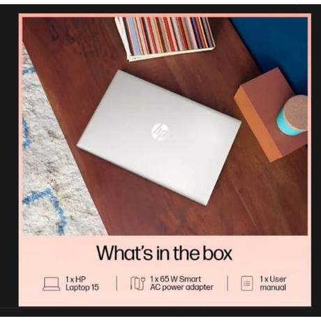 HP 15-FD1299TU Standard Laptop (Intel Core 3 100U/8 GB DDR4/512 GB PCIe NVMe M.2 SSD/Intel Graphics/Windows 11/Microsoft Office Home 2024 India + 1yr M365 Basic/FHD), 39.62 cm (15.6 inch) Diagonal, Natural Silver-7