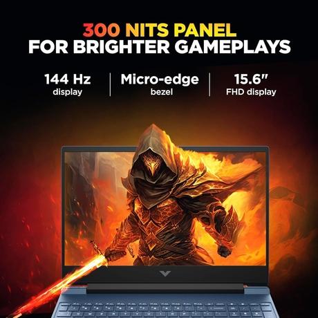 HP Victus 15 15-fa2197TX Gaming Laptop (Intel Core i5-13420H/16 GB/512 GB SSD/6 GB-NVIDIA GeForce RTX 3050/Windows 11 Home/MS Office Home 2024/Full HD), 39.62 cm - 15.6 inch, Performance Blue, Chrome Logo-5