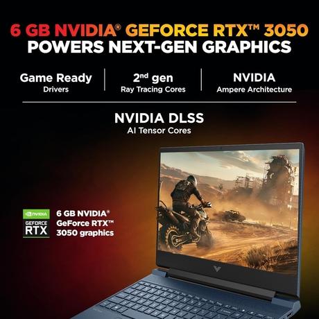HP Victus 15 15-fb3125AX Gaming Laptop (AMD Ryzen 7 7445HS/16 GB/512 GB SSD/6 GB-NVIDIA GeForce RTX 3050/Windows 11 Home/MS Office Home 2024, 1 year Microsoft 365 Basic/Full HD), 39.62 cm - 15.6 inch, Performance Blue, Chrome Logo-3