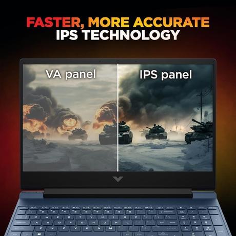 HP Victus 15 15-fb3125AX Gaming Laptop (AMD Ryzen 7 7445HS/16 GB/512 GB SSD/6 GB-NVIDIA GeForce RTX 3050/Windows 11 Home/MS Office Home 2024, 1 year Microsoft 365 Basic/Full HD), 39.62 cm - 15.6 inch, Performance Blue, Chrome Logo-7