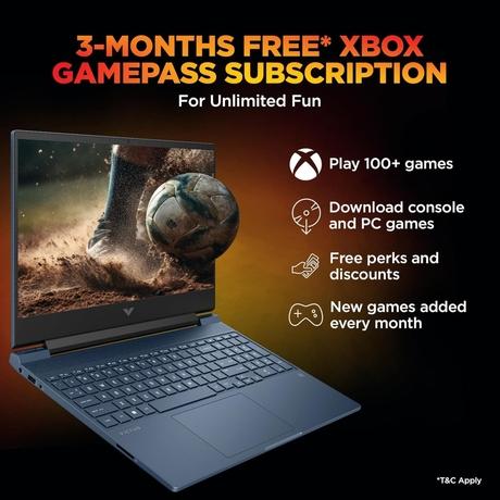 HP Victus 15 15-fb3125AX Gaming Laptop (AMD Ryzen 7 7445HS/16 GB/512 GB SSD/6 GB-NVIDIA GeForce RTX 3050/Windows 11 Home/MS Office Home 2024, 1 year Microsoft 365 Basic/Full HD), 39.62 cm - 15.6 inch, Performance Blue, Chrome Logo-9