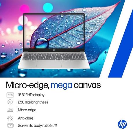 HP 15 15-FC0704AU Standard Laptop (AMD Ryzen 5 7520U/8 GB/512 GB SSD/AMD Radeon Graphics/Windows 11 Home/MS Office Home 2024/Full HD), 40.9 cm - 16.1 inch, Natural silver-4