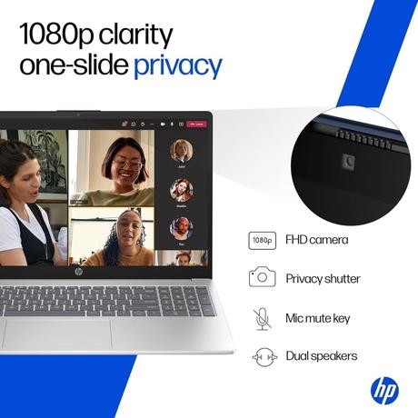 HP 15 15-FC0704AU Standard Laptop (AMD Ryzen 5 7520U/8 GB/512 GB SSD/AMD Radeon Graphics/Windows 11 Home/MS Office Home 2024/Full HD), 40.9 cm - 16.1 inch, Natural silver-6