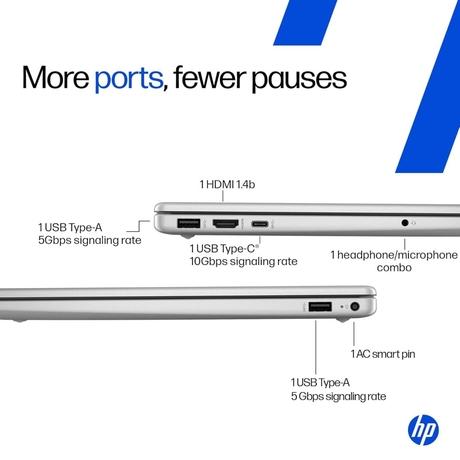 HP 15 15-FC0704AU Standard Laptop (AMD Ryzen 5 7520U/8 GB/512 GB SSD/AMD Radeon Graphics/Windows 11 Home/MS Office Home 2024/Full HD), 40.9 cm - 16.1 inch, Natural silver-7