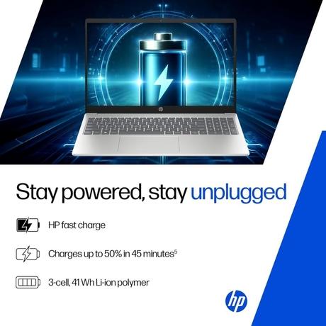 HP 15 15-FC0704AU Standard Laptop (AMD Ryzen 5 7520U/8 GB/512 GB SSD/AMD Radeon Graphics/Windows 11 Home/MS Office Home 2024/Full HD), 40.9 cm - 16.1 inch, Natural silver-8