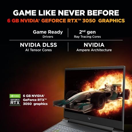 HP Victus 15 FA2316TX Gaming Laptop (Intel Core i5-14450HX/24 GB/512 GB SSD/6 GB-NVIDIA GeForce RTX 3050/Windows 11 Home/MS Office Home 2024/IPS FHD), 39.6 cm, Mica Silver, Black Chrome Logo-2