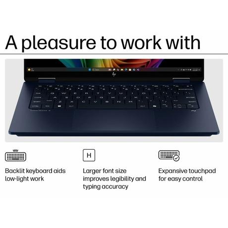 HP OmniBook X FlipNGAI 14-FM0100TU Standard Laptop (Intel Ultra 7-256V (SC) 47 NPU TOPs/16 GB /1 TB SSD/Intel Arc Graphics/Next Gen Windows/Microsoft Office 2021 Home & Student/OLED), 35.6 cm - 14 inch, Blue-3