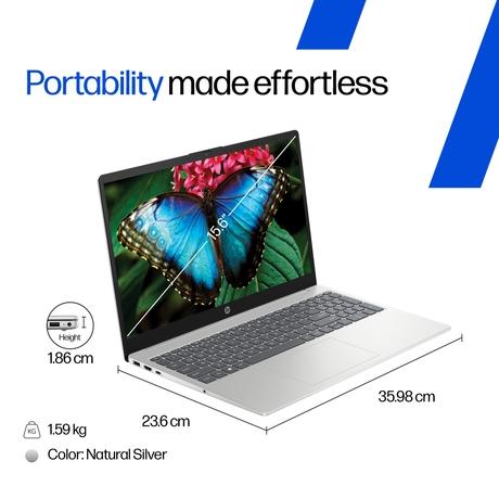 HP 15 15-FD0901TU Standard Laptop (Intel Core 5-120U/24 GB/512 GB SSD/Intel Iris Xe Graphics/Windows 11 Home/MS Office Home 2024/Full HD), 39.6 cm - 15.6 inch, Natural Silver-10