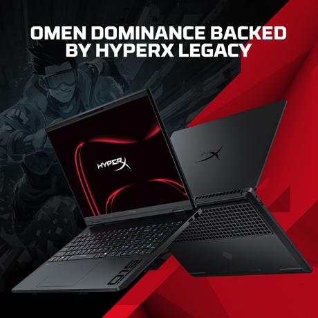 HP Omen 15 HyperX 15-GA0005TX Gaming Laptop (14th Gen Intel Core i7-14650HX/24 GB/1 TB SSD/8 GB-NVIDIA GeForce RTX 5060/Windows 11 Home/MS Office Home 2024/2.5K), 38.9 cm - 15.3 inch, Shadow Black, Black Chrome Logo-1