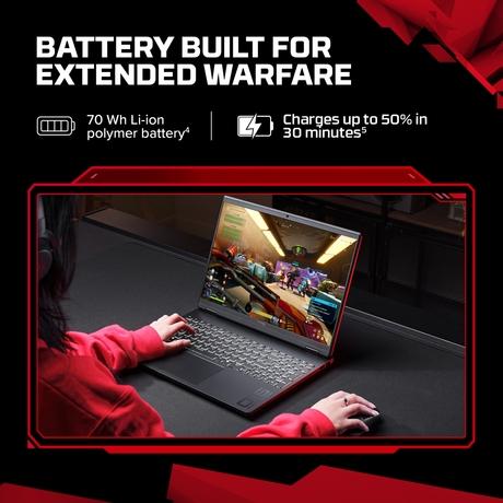 HP Omen 15 HyperX 15-GA0028TX Gaming Laptop (14th Gen Intel Core i7-14650HX/24 GB/1 TB SSD/8 GB-NVIDIA GeForce RTX 5050/Windows 11 Home/MS Office Home 2024/2.5K), 38.9 cm - 15.3 inch, Shadow Black, Black Chrome Logo-13