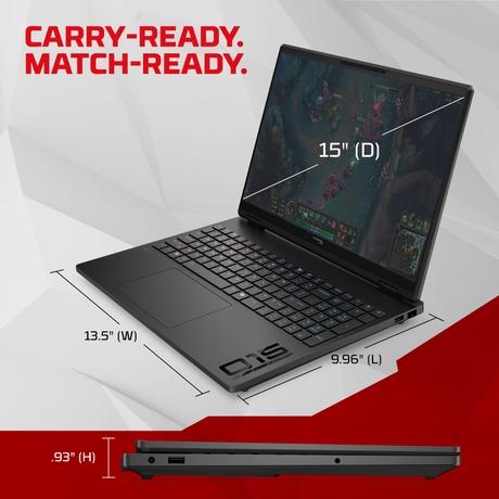 HP Omen 15 HyperX 15-GA0028TX Gaming Laptop (14th Gen Intel Core i7-14650HX/24 GB/1 TB SSD/8 GB-NVIDIA GeForce RTX 5050/Windows 11 Home/MS Office Home 2024/2.5K), 38.9 cm - 15.3 inch, Shadow Black, Black Chrome Logo-14