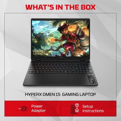 HP Omen 15 HyperX 15-GA0028TX Gaming Laptop (14th Gen Intel Core i7-14650HX/24 GB/1 TB SSD/8 GB-NVIDIA GeForce RTX 5050/Windows 11 Home/MS Office Home 2024/2.5K), 38.9 cm - 15.3 inch, Shadow Black, Black Chrome Logo-16