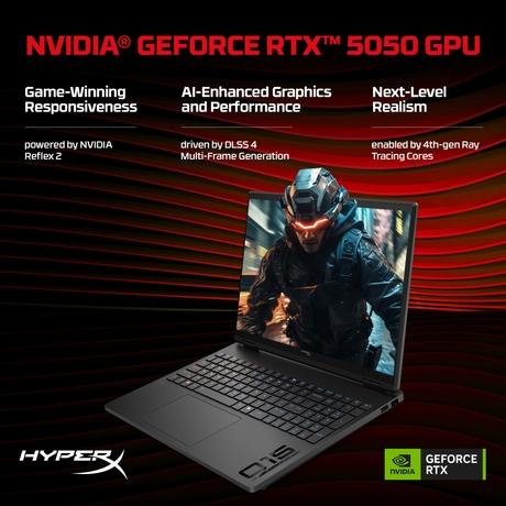HP Omen 15 HyperX 15-GA0028TX Gaming Laptop (14th Gen Intel Core i7-14650HX/24 GB/1 TB SSD/8 GB-NVIDIA GeForce RTX 5050/Windows 11 Home/MS Office Home 2024/2.5K), 38.9 cm - 15.3 inch, Shadow Black, Black Chrome Logo-5