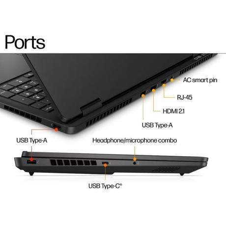 HP Omen 16-am0238TX Gaming Laptop (Intel Core Ultra 7 255H/24 GB/1 TB SSD/8 GB-NVIDIA GeForce RTX 5060 GPU/Windows 11 Home/MS Office Home 2024/Full HD), 40.9 cm - 16.1 inch, Shadow Black, Black Chrome Logo-10