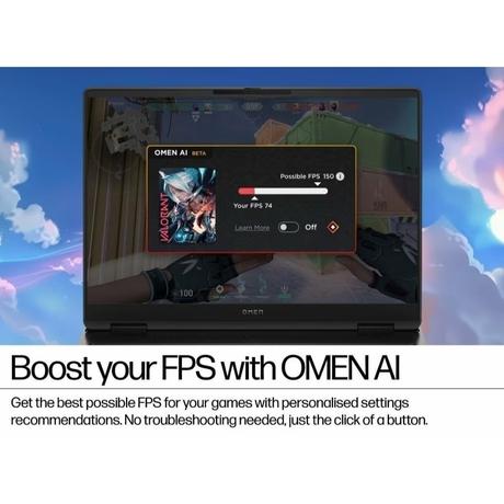 HP Omen 16-am0238TX Gaming Laptop (Intel Core Ultra 7 255H/24 GB/1 TB SSD/8 GB-NVIDIA GeForce RTX 5060 GPU/Windows 11 Home/MS Office Home 2024/Full HD), 40.9 cm - 16.1 inch, Shadow Black, Black Chrome Logo-4