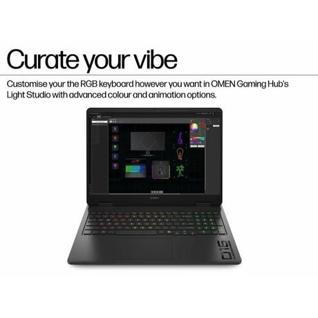 HP Omen 16-am0238TX Gaming Laptop (Intel Core Ultra 7 255H/24 GB/1 TB SSD/8 GB-NVIDIA GeForce RTX 5060 GPU/Windows 11 Home/MS Office Home 2024/Full HD), 40.9 cm - 16.1 inch, Shadow Black, Black Chrome Logo-6