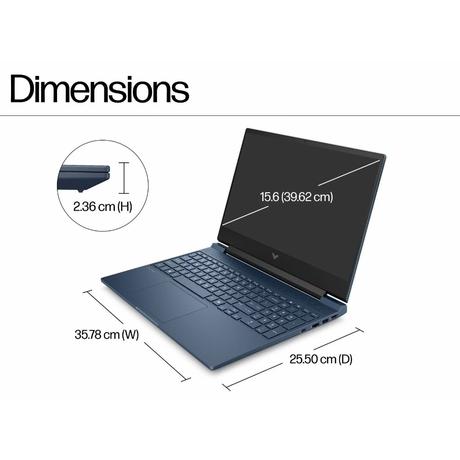 HP Victus 15-fa2508TX Gaming Laptop (Intel Core 5 210H/24 GB/512 GB SSD/6 GB-NVIDIA GeForce RTX 4050/Windows 11 Home/MS Office Home 2024/Full HD), 39.6 cm - 15.6 inch, Performance Blue, Chrome Logo-2