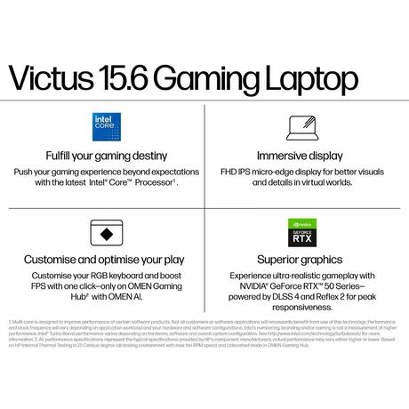HP Victus 15-fa2508TX Gaming Laptop (Intel Core 5 210H/24 GB/512 GB SSD/6 GB-NVIDIA GeForce RTX 4050/Windows 11 Home/MS Office Home 2024/Full HD), 39.6 cm - 15.6 inch, Performance Blue, Chrome Logo-5