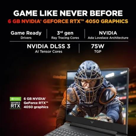 HP Victus 15-FA2532TX Gaming Laptop (Intel Core i7-13650HX/24 GB/512 GB SSD/6 GB-NVIDIA GeForce RTX 4050/Windows 11 Home/MSOffice Home 2024/Full HD), 39.6 cm - 15.6 inch, Performance Blue, Chrome Logo-3