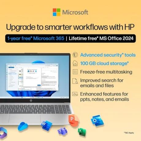 HP 15-fc0837AU Standard Laptop (AMD Ryzen 7 7730U/16 GB/512 GB SSD/AMD Radeon Graphics/Windows 11 Home/MS Office Home 2024/Full HD), 39.6 cm - 15.6 inch, Natural Silver-6