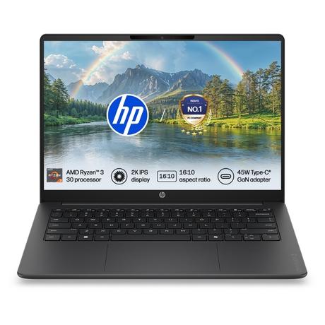 HP OmniBook 3 Laptop, AMD Ryzen 3 30, 8GB LPDDR5 RAM, 512GB SSD, AMD Radeon 610M Graphics, 14 inch (35.56 cm) FHD Anti-Glare 300nits, Backlit Keyboard, Windows 11 Home, MS Office 2024, Mica Silver, 14-HY0034AU-0