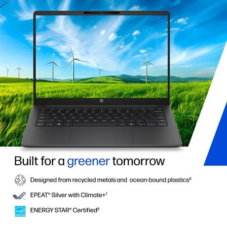 HP OmniBook 3 Laptop, AMD Ryzen 3 30, 8GB LPDDR5 RAM, 512GB SSD, AMD Radeon 610M Graphics, 14 inch (35.56 cm) FHD Anti-Glare 300nits, Backlit Keyboard, Windows 11 Home, MS Office 2024, Mica Silver, 14-HY0034AU-10