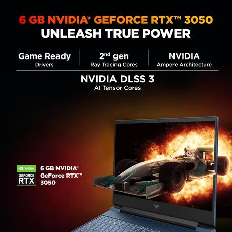 HP Victus 15 15-FB3364AX Gaming Laptop (AMD Ryzen 7 7445HS/12 GB/512 GB SSD/6 GB-NVIDIA GeForce RTX 3050/Windows 11 Home//Full HD), 39.6 cm - 15.6 inch,-2