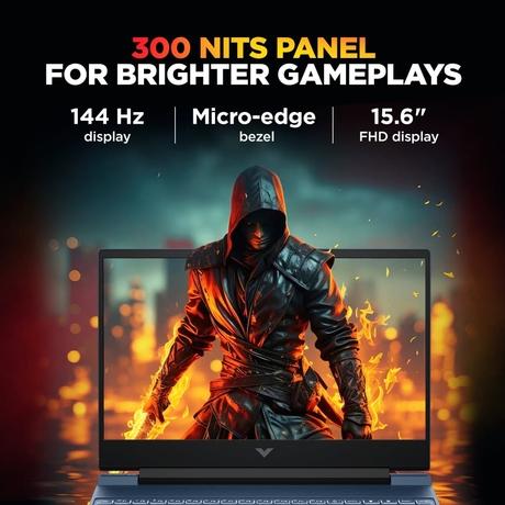 HP Victus 15 15-FB3364AX Gaming Laptop (AMD Ryzen 7 7445HS/12 GB/512 GB SSD/6 GB-NVIDIA GeForce RTX 3050/Windows 11 Home//Full HD), 39.6 cm - 15.6 inch,-4