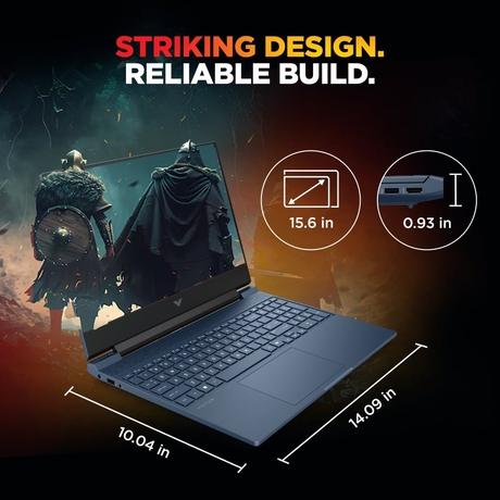 HP Victus 15 15-FB3364AX Gaming Laptop (AMD Ryzen 7 7445HS/12 GB/512 GB SSD/6 GB-NVIDIA GeForce RTX 3050/Windows 11 Home//Full HD), 39.6 cm - 15.6 inch,-9
