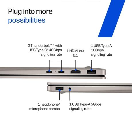 HP Omnibook 5 14-hh0099TU Next Gen AI Laptop (Intel Core Ultra 5 Processor/16 GB/512 TB SSD/Intel Graphic/Windows 11 Home/MS Office Home 2024/OLED), 35.6 cm - 14 inch, Sahara Silver Aluminum-9