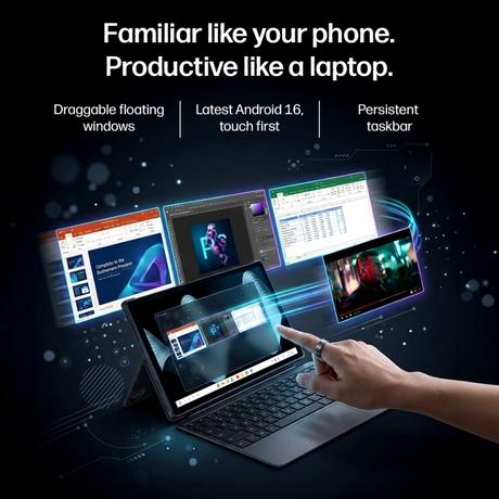 HP OmniPad 12 12-M0005QU Convertible Laptop (Snapdragon SM6475Q/8 GB/128 GB UFC/Qualcomm Adreno GPU/Android 16), 30.38 cm - 12 inch, Denim Blue-18