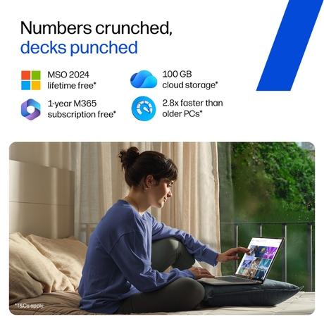 HP Omni Book 3 14-ht0047TU Standard Laptop (Intel Core Ultra 7 255U/16 GB/512 GB SSD/Intel Graphics/Windows 11 Home/MS Office Home 2024/OLED), 35.6 cm - 14 inch, Glacier Silver Aluminum Cover And Base-7