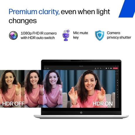 HP Omni Book 3 14-ht0047TU Standard Laptop (Intel Core Ultra 7 255U/16 GB/512 GB SSD/Intel Graphics/Windows 11 Home/MS Office Home 2024/OLED), 35.6 cm - 14 inch, Glacier Silver Aluminum Cover And Base-8