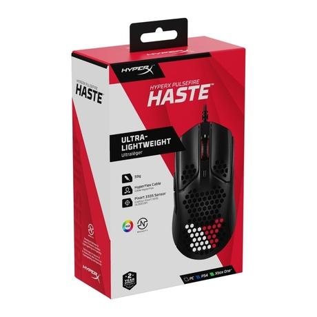 HyperX Pulsefire Haste USB Ultra Lightweight, 59g, Hex Design, Honeycomb Shell, Hyperflex Cable, Up to 16000 DPI, 6 Programmable Buttons Gaming Mouse - Black (4P5P9AA)-9