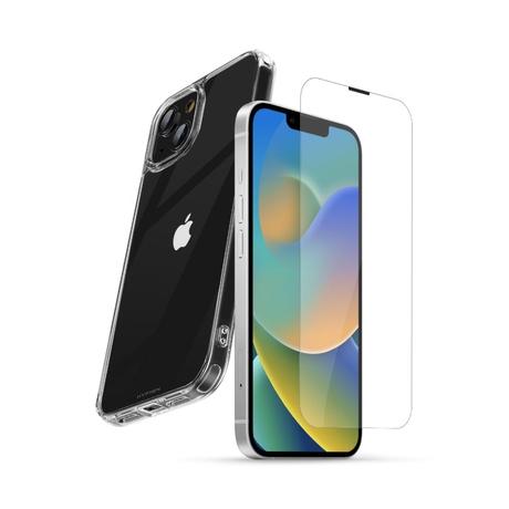 Hyphen AIRE Clear Soft Case with Tempered Glass for iPhone 14-4