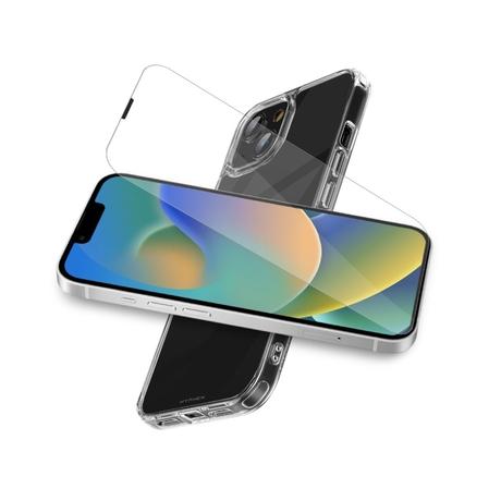 Hyphen AIRE Clear Soft Case with Tempered Glass for iPhone 14-5