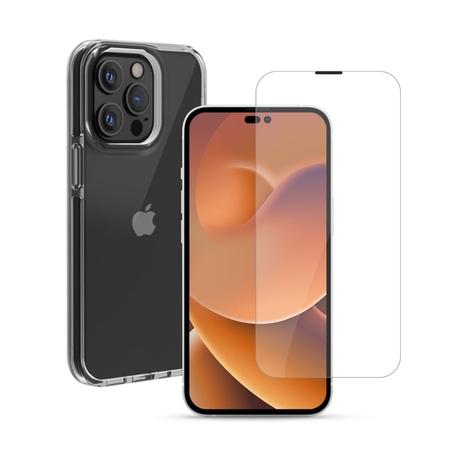 Hyphen LUCD Clear Hard Case for iPhone 14 Pro with Tempered Glass-1