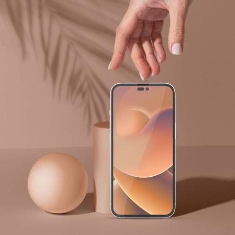 Hyphen LUCD Clear Hard Case for iPhone 14 Pro with Tempered Glass-5