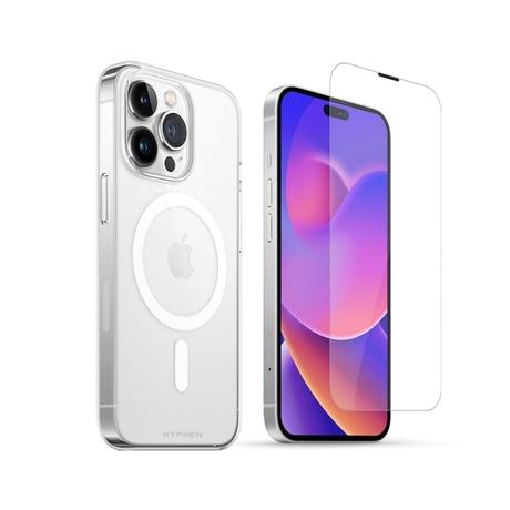 Hyphen AIRE MagSafe Clear Case for iPhone 14 Pro with Tempered Glass-2