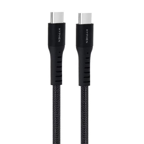 Hyphen 120 cm (1.2 m) 65 W Type-C to Type-C PD Cable Black-1