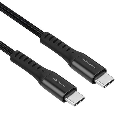 Hyphen 120 cm (1.2 m) 65 W Type-C to Type-C PD Cable Black-2
