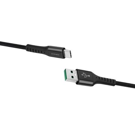 Hyphen 120 cm (1.2 m) 65 W USB to Type-C PD Cable, Black-5