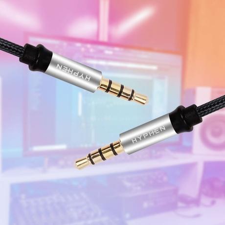 Hyphen 150 cm (1.5 m) AUX Cable, Black-5